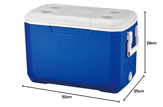 Coleman Poly-Lite Ice Box, Large Cooler Box with 45 Liter Capacity, PU Full Foam Insulation, Cools up to 2 Days; Portable Chiller icebox, Perfect for Travelling, Camping, picnics and Festivals.