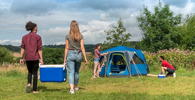 Coleman Poly-Lite Ice Box, Large Cooler Box with 45 Liter Capacity, PU Full Foam Insulation, Cools up to 2 Days; Portable Chiller icebox, Perfect for Travelling, Camping, picnics and Festivals.