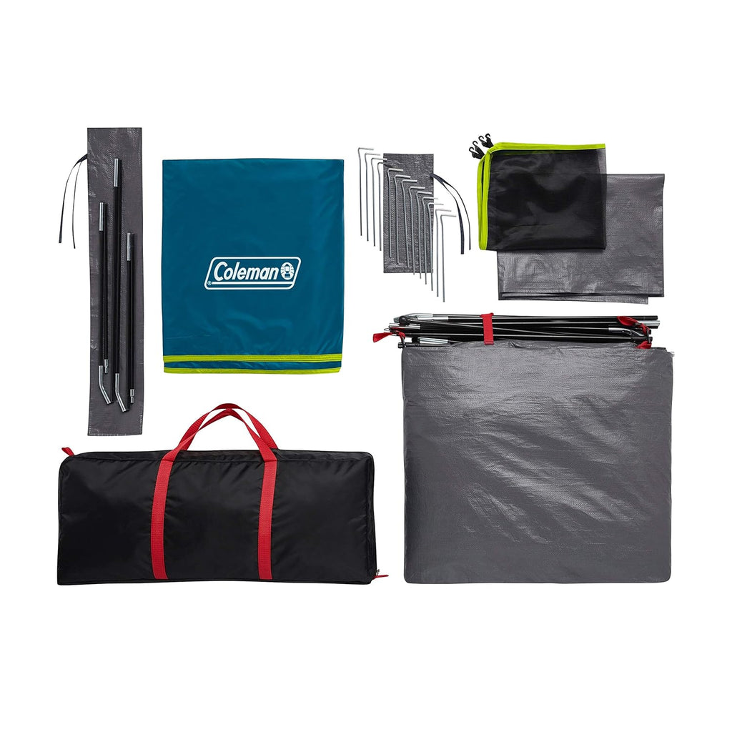 Coleman 8-Person Dark Room SkyDome Camping Waterproof Dome Tent l with More Headroom & 5 Minute Set Up with Fixed Pre-Attached Poles.