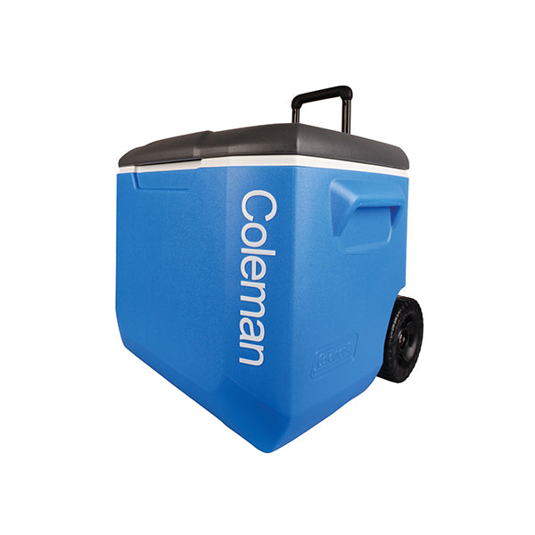 Coleman 60 QT Performance Wheeled Ice Box, 56L, Large Cooler Box with 2 Wheels and Handle, Holds ice for up to 4 Days, Capacity 94 cans.