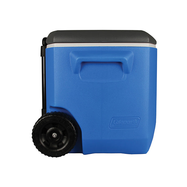 Coleman 60 QT Performance Wheeled Ice Box, 56L, Large Cooler Box with 2 Wheels and Handle, Holds ice for up to 4 Days, Capacity 94 cans.