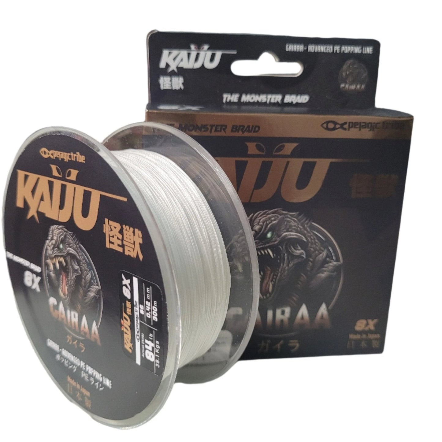 Kaiju Gairaa Advanced PE 8X Braided Fishing Line | Popping Line | 300Mt / 328Yd | White |
