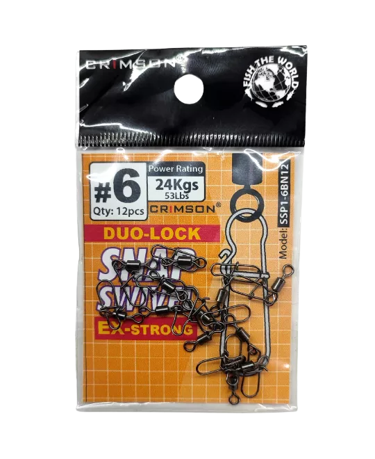 Crimson Snap/Swivel Pack – Rolling/Nice (Size 6, Black Nickel)