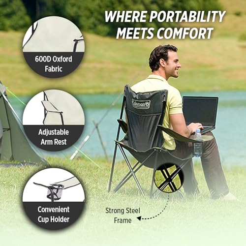 Coleman Polyester Standard Quad Lightweight Camping Chair.