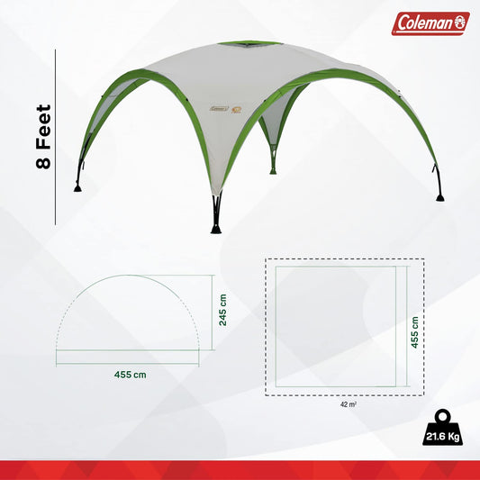 Coleman Event Shelter Pro 15 x 15 ft with UV & Water Protected Flysheet, Extra Large Event Tent with Sturdy Steel Poles for Festivals, Garden and Campsite.