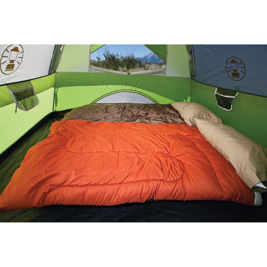 Coleman Polyester Sundome 6 Camping Dome Tent with Spacious Waterproof Room & Superior Air Ventilation, Ideal for Camping Trips.