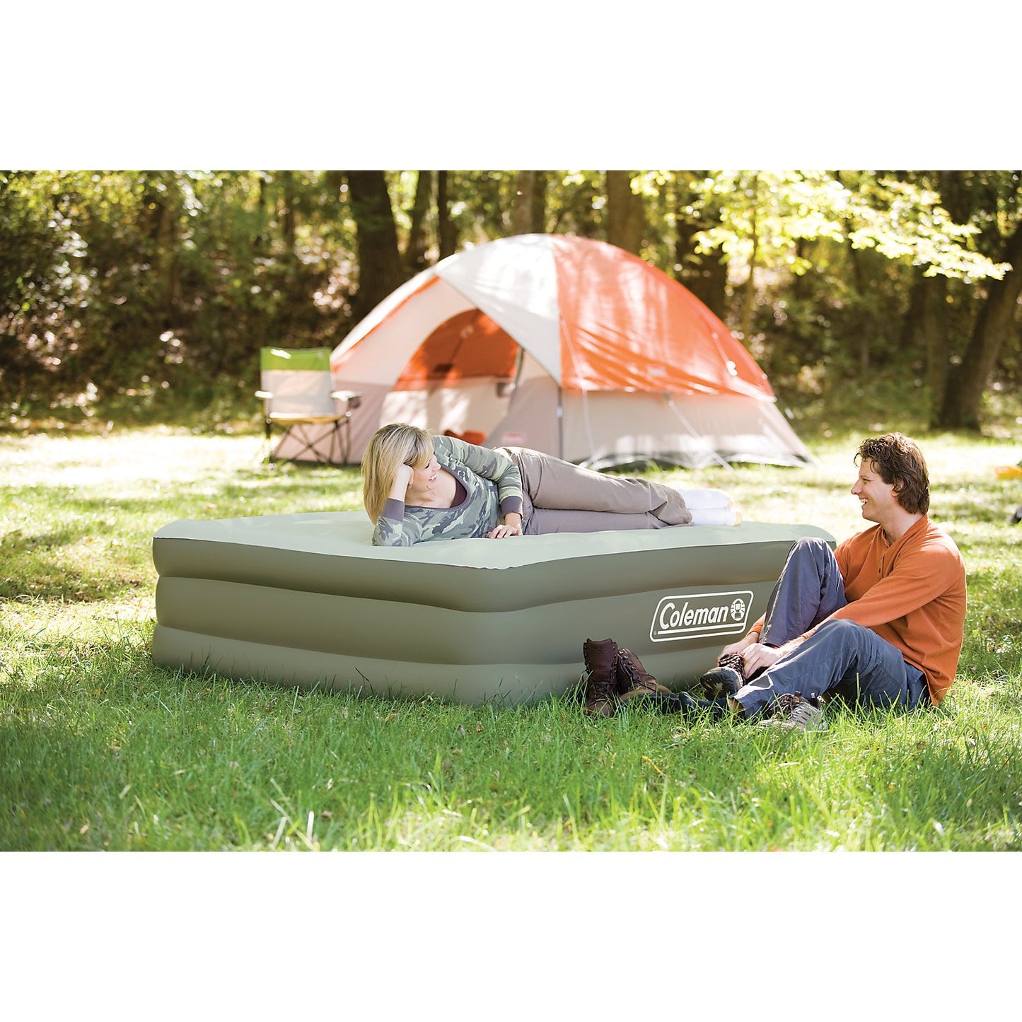 Coleman Inflatable Airbed for Indoor and Outdoor Use.