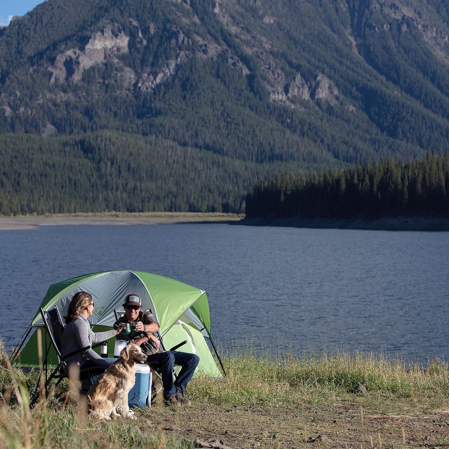 Coleman Polyester Sundome 6 Camping Dome Tent with Spacious Waterproof Room & Superior Air Ventilation, Ideal for Camping Trips.