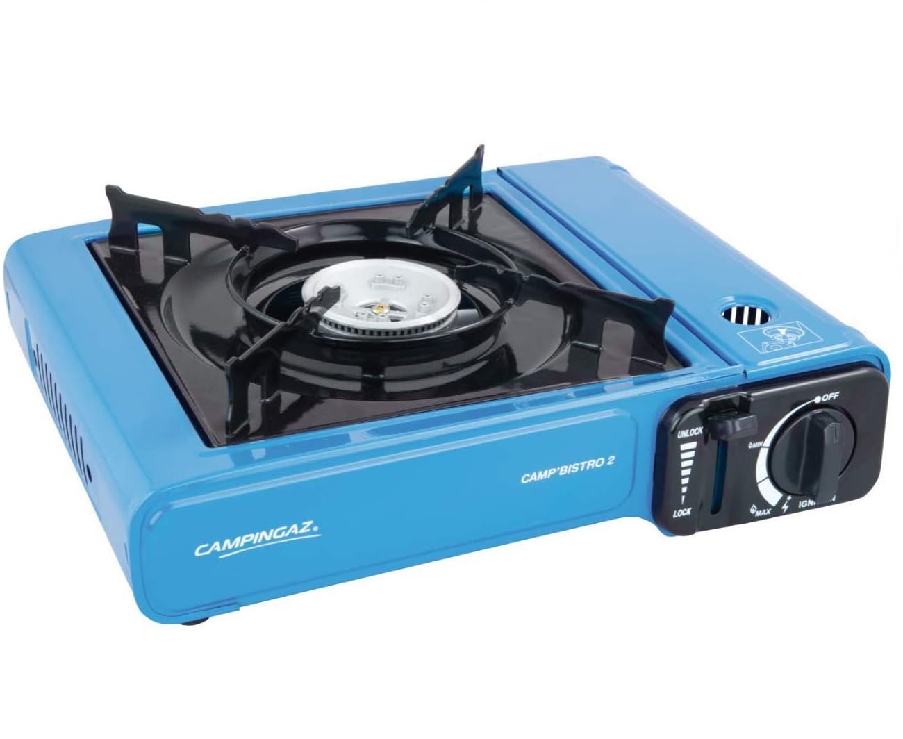 CAMPINGAZ Coleman Stainless-Steel Campingaz Camp Bistro Camping Stove, Flame Portable Gas Cartridge Cooker, 2200 W