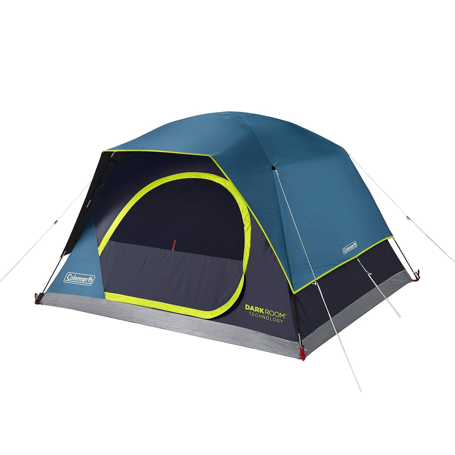 Coleman 8-Person Dark Room SkyDome Camping Waterproof Dome Tent l with More Headroom & 5 Minute Set Up with Fixed Pre-Attached Poles.