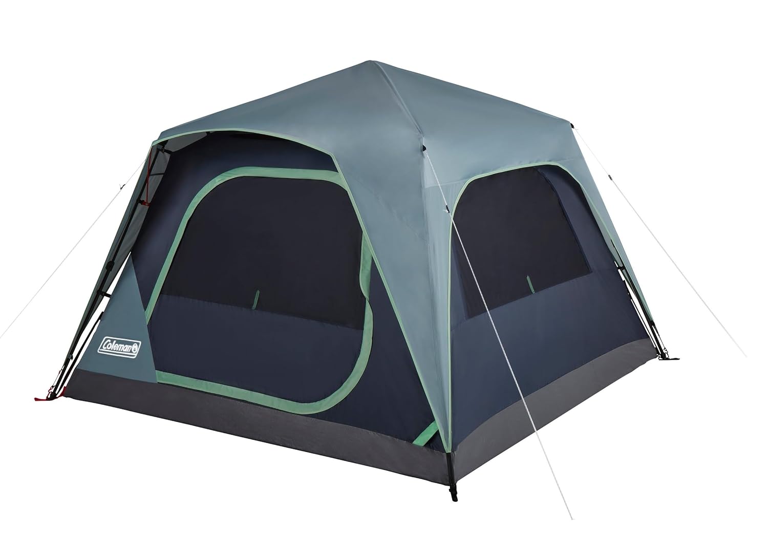 Coleman 4-Person Dark Room SkyDome Camping Waterproof Dome Tent l with More Headroom & 5 Minute Set Up with Fixed Pre-Attached Poles.