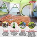 Coleman Cortes Octagon 8 Person Family Tent with Wheeled Carry Bag, 2000 mm Water Column, Easy Set up with Color Coded Poles.