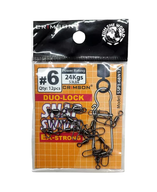 Crimson Snap/Swivel Pack – Rolling/Nice (Size 6, Black Nickel)