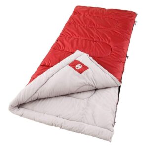 Coleman Polyester Palmetto Sleeping Bag for Adults | -1° C to 10° C | Lightweight Rectangular Sleep Bag for Travelling and Outdoors